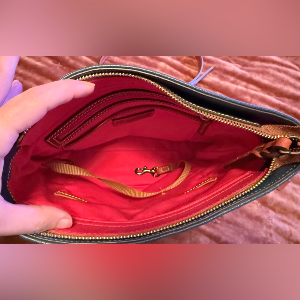 Dooney & Bourke Blue and Tan / Brown Crossbody Bag - Picture 3 of 9